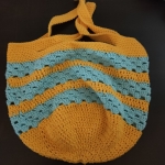 Crochet Market Bag - Yellow/Blue